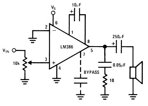 Circuito Integrato LM386 M-1 SMD SOP8 – Amplificatore Audio Bassa Tensione