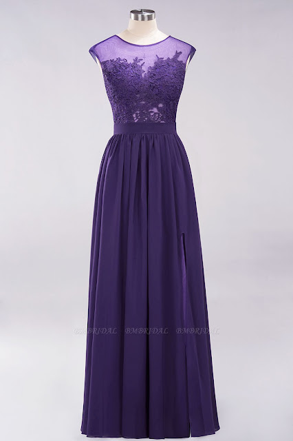 Vestidos Roxo Para Damas de Honra