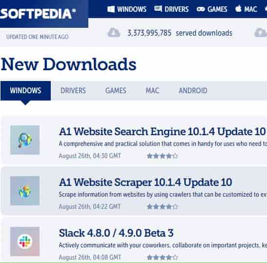 cara download aplikasi di laptop dengan softpedia