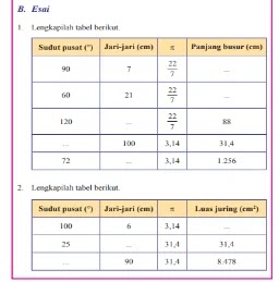 Kunci Jawaban Matematika Kelas 8 Ayo Kita Berlatih 7 3 Esai Halaman 93 94 95 Bab 7 Lingkaran Wali Kelas Sd