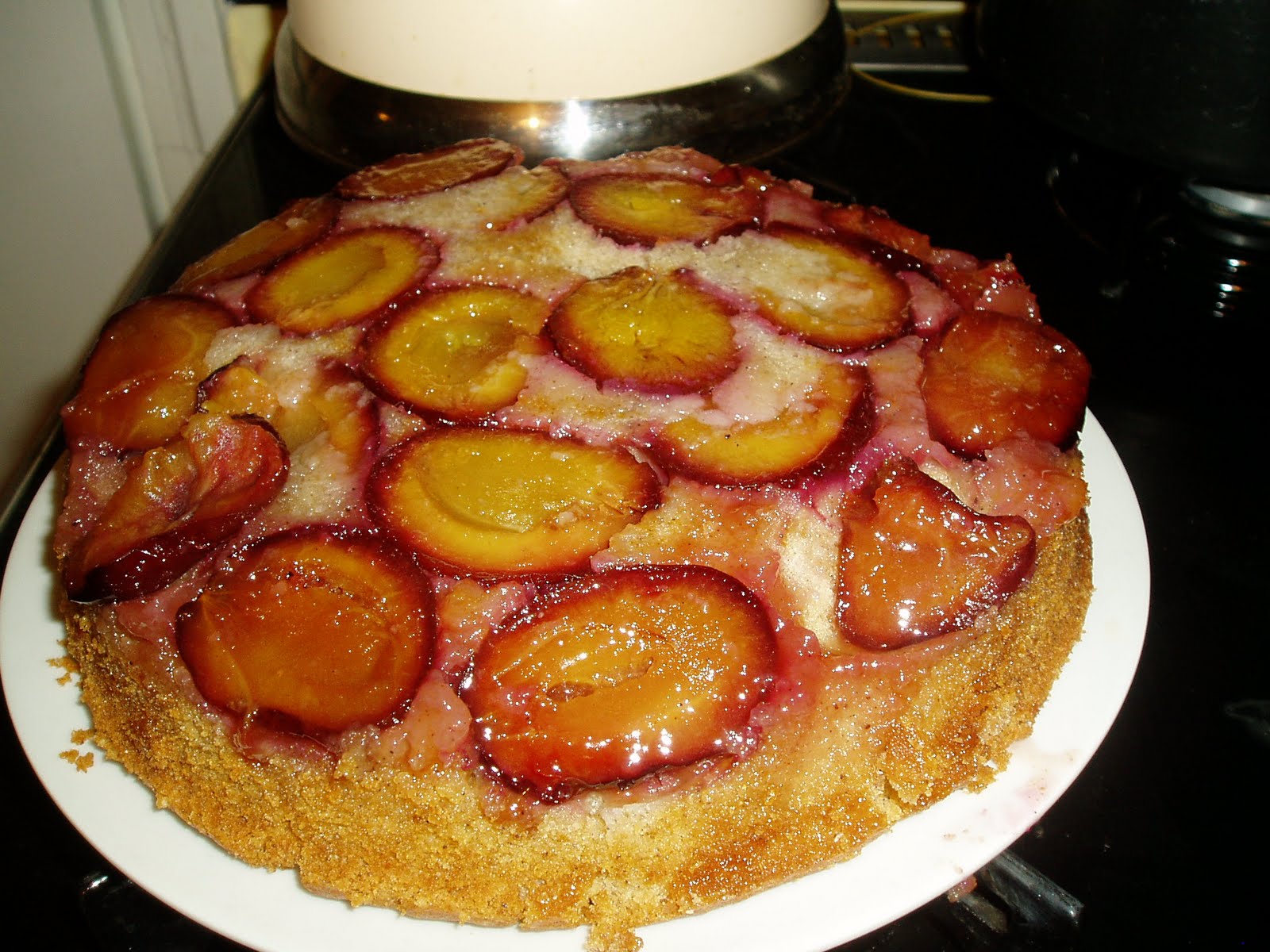Bulgarian Village Recipe's Plum Upside Down Pudding/Cake 2
