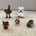 玩積木, 動物創作之白熊, 狐狸, 鴕鳥, 蟒蛇與怪魚 (nanoblock)