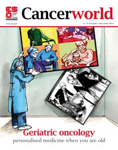 Cancer World 75 - November & December 2016 | CBR 96 dpi | Bimestrale | Medicina | Salute | NoProfit | Tumori | Professionisti
The aim of Cancer World is to help reduce the unacceptable number of deaths from cancer that is caused by late diagnosis and inadequate cancer care. We know our success in preventing and treating cancer depends on many factors. Tumour biology, the extent of available knowledge and the nature of care delivered all play a role. But equally important are the political, financial, bureaucratic decisions that affect how far and how fast innovative therapies, techniques and technologies are adopted into mainstream practice. Cancer World explores the complexity of cancer care from all these very different viewpoints, and offers readers insight into the myriad decisions that shape their professional and personal world.