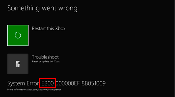 XboxOneエラーのトラブルシューティング