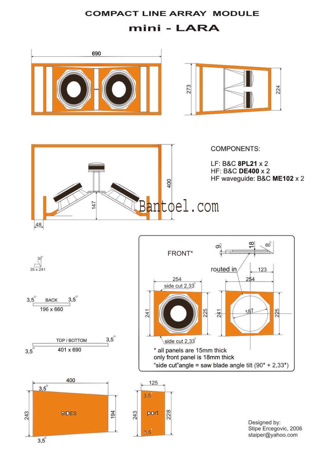 Skema box speaker 8 inch