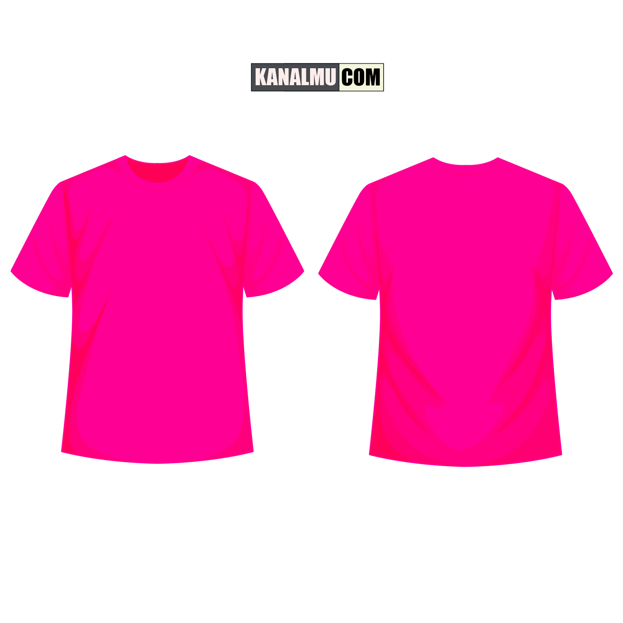 mentahan kaos polos pink muda lengan pendek PNG - kanalmu