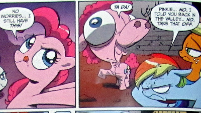 Pinkie brings out the ponysuit yet again