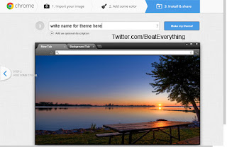 How to create theme for Google Chrome, Preview and name your theme