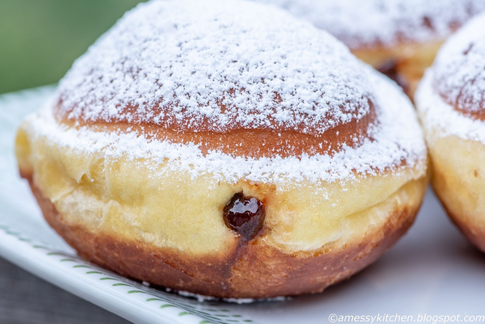 Polish doughnuts filled with preserves and deep-fried