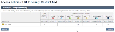 WSA Access policy