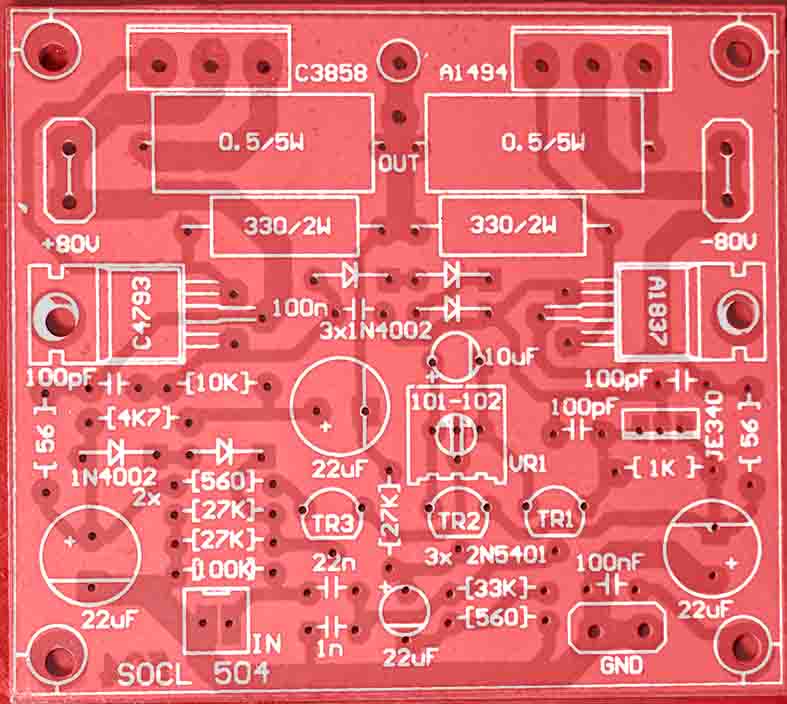 500W-2000W Power Amplifier SOCL 504 - Electronic Circuit