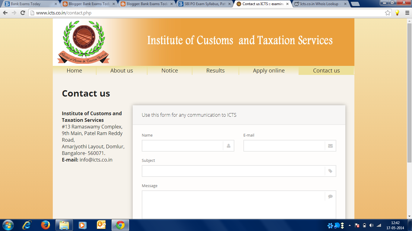 ICTS fake address