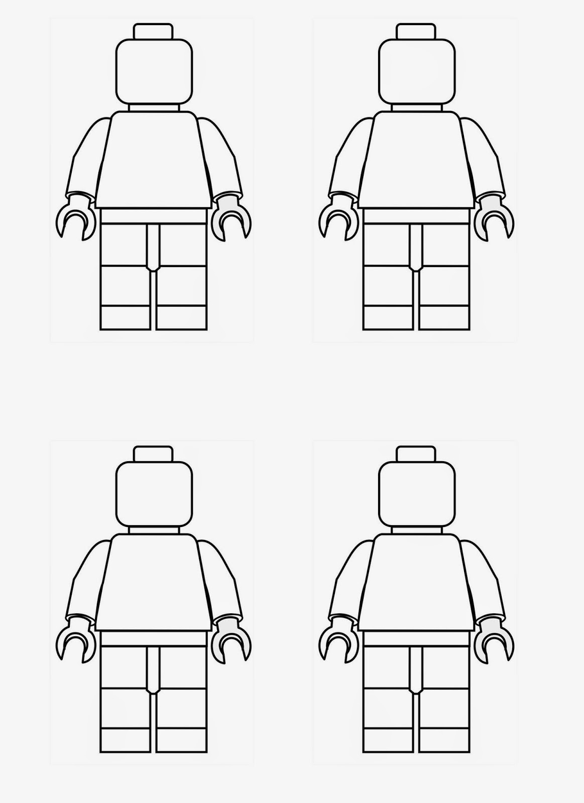 Blank Lego Man Face Coloring Page Coloring Pages