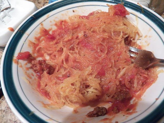Baked Spaghetti Squash with Meat Sauce