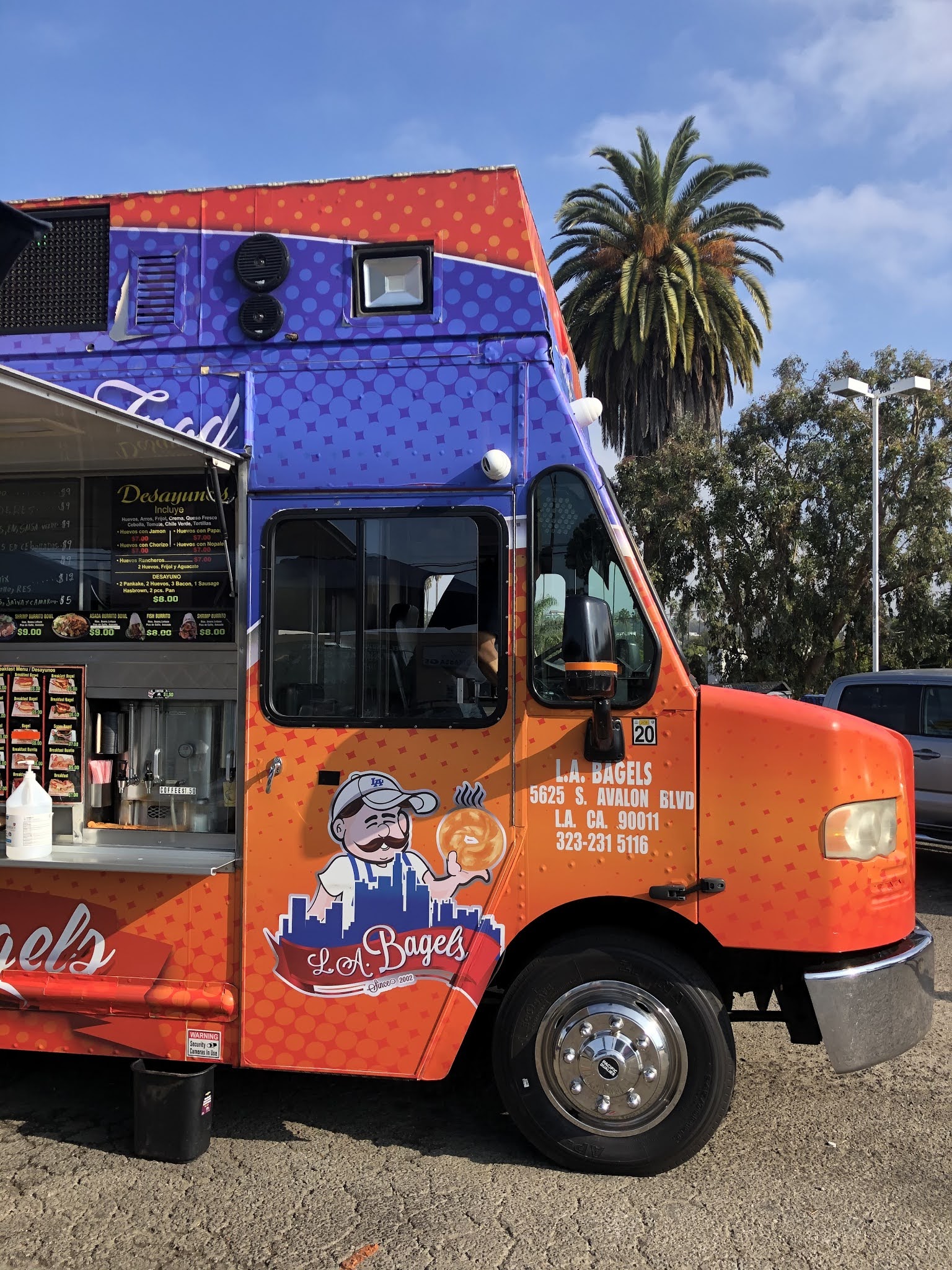 L.A. Bagels food truck on Sunset in Silverlake