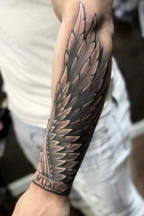 Angel Wings Tattoo on Wrist