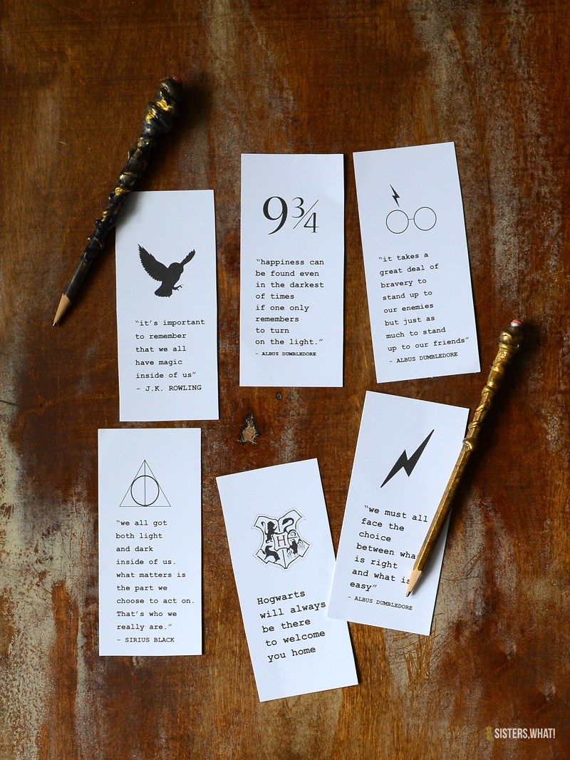 Printable Harry Potter Quote Bookmarks Set 2 Sisters, What!