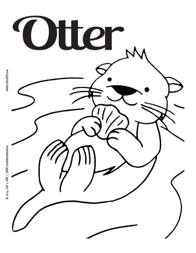 Printable Sea Otter Template