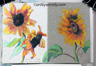 Sketchbooking Activity: Sunflowers in the Field