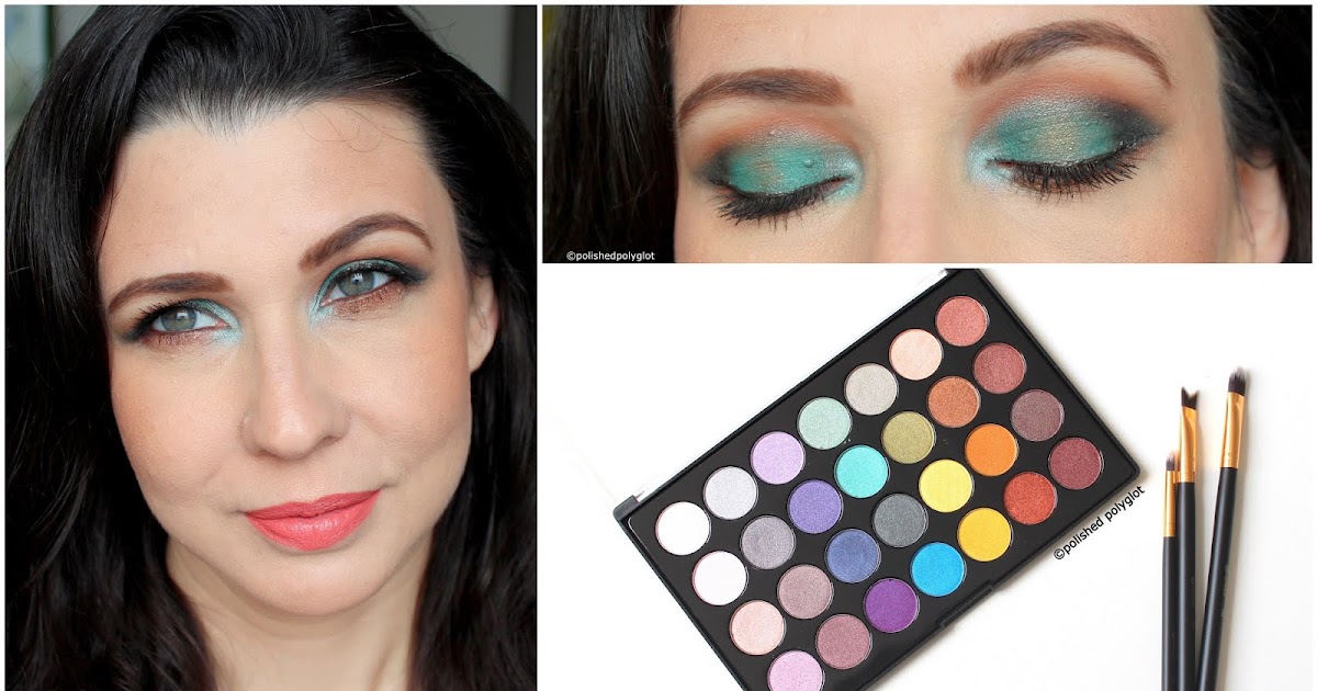 Makeup │ Turquoise, gold and coral for a bold Summer Look / Polished  Polyglot