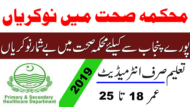 Primary & Secondary Healthcare Department Punjab Jobs 2019 Junior Technician through NTS