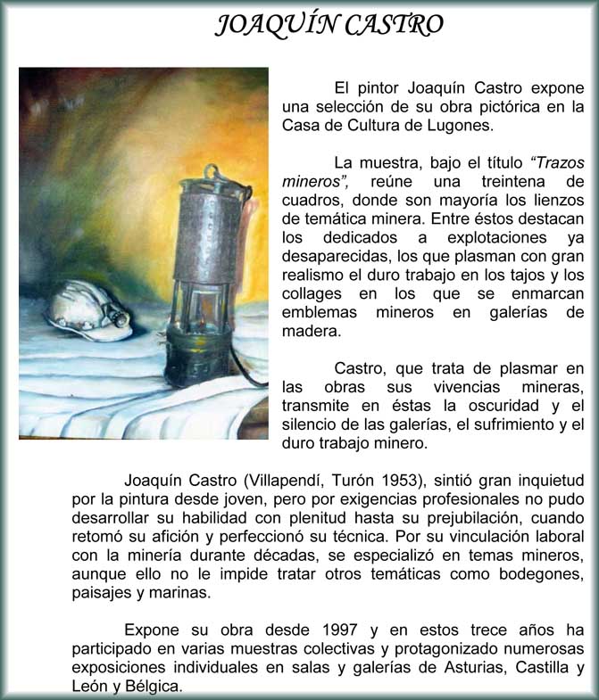 Exposición de Joaquín Castro en Lugones