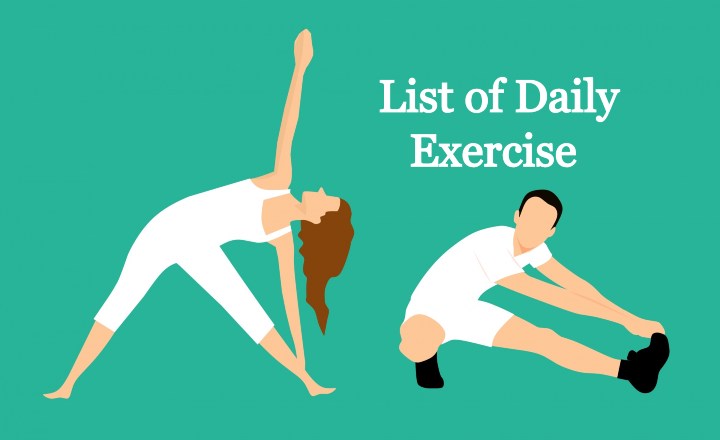 List of exercise which we can do daily List of daily exercise