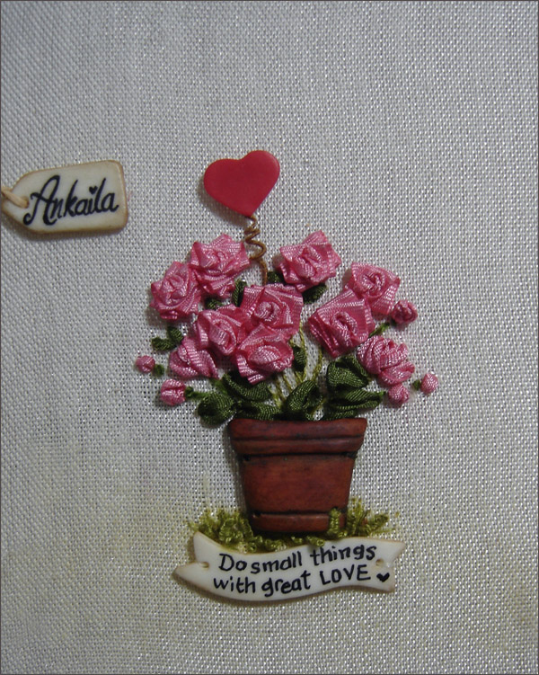 Ankaila Silk ribbon embroidery roses tutorial