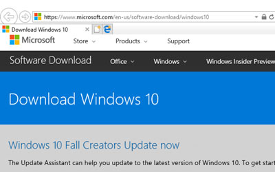 التحديث فشل Windows 10