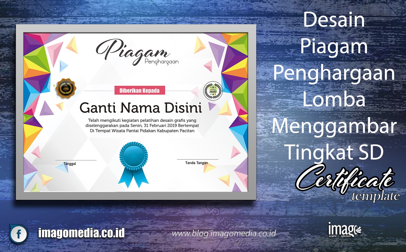 Contoh Piagam Penghargaan Lomba Mewarnai