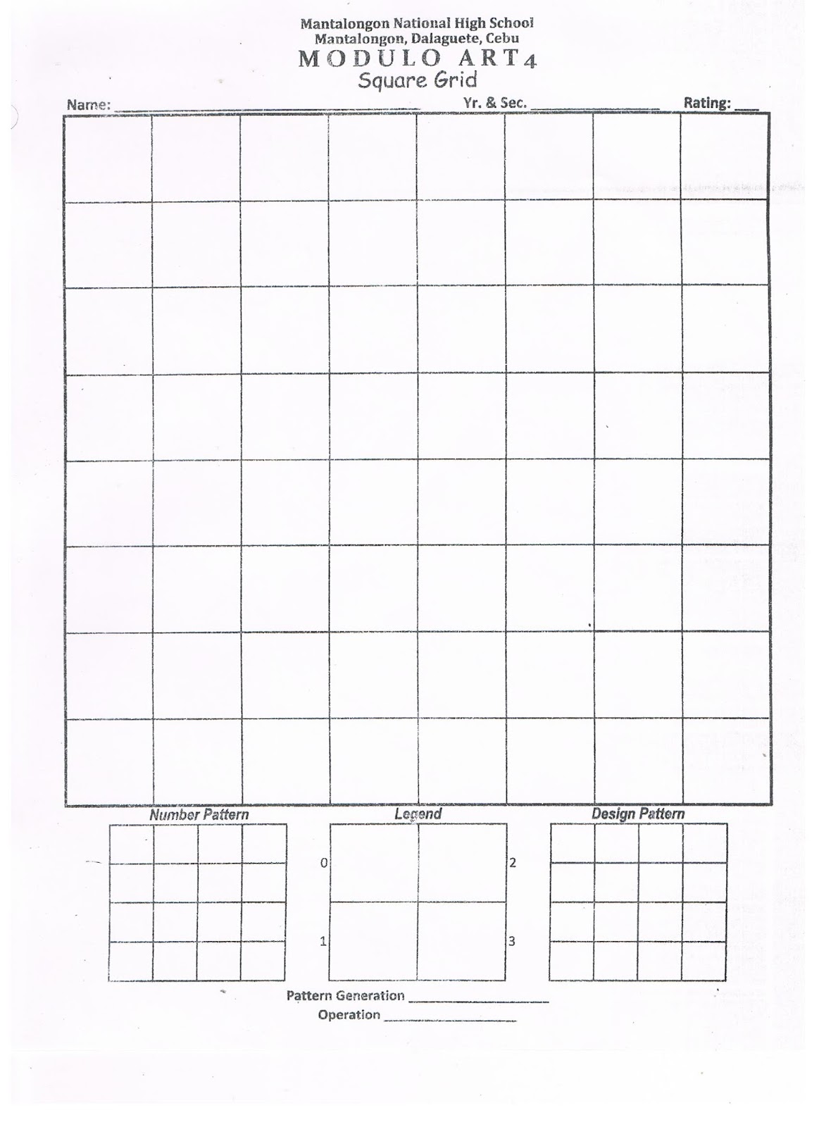 Modulo Art Square Grid Reflection modulo-art-square-grid-reflection