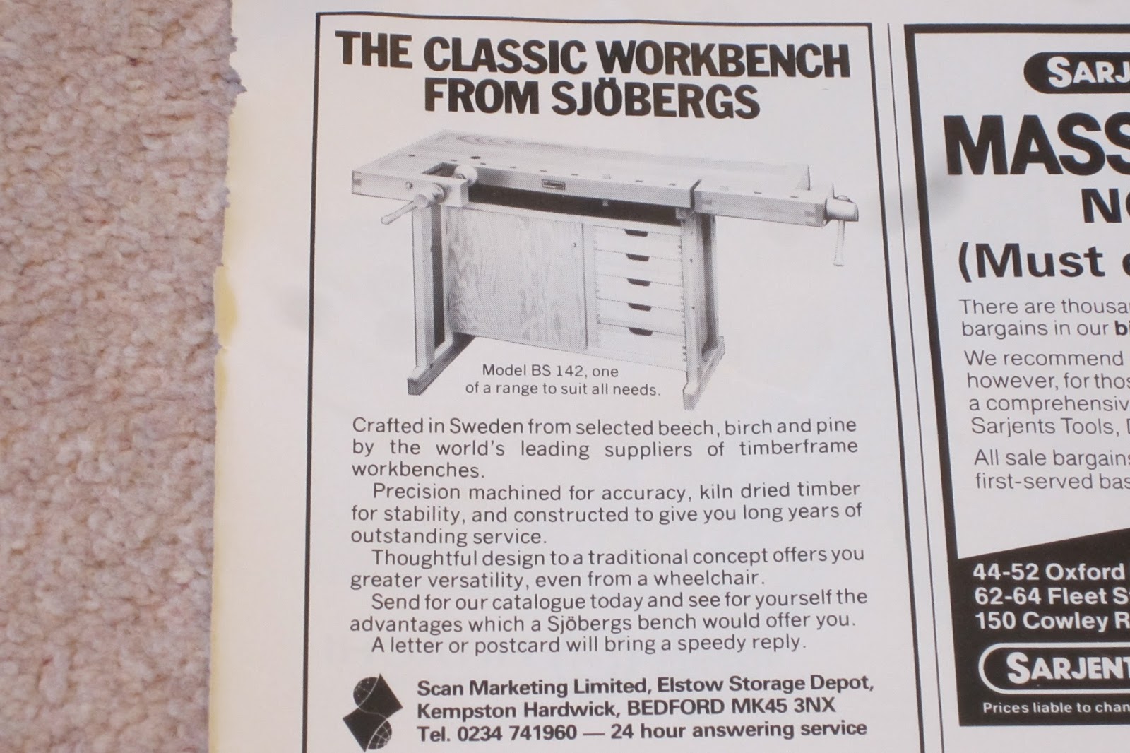 David Barron Furniture Work Benches From 1983