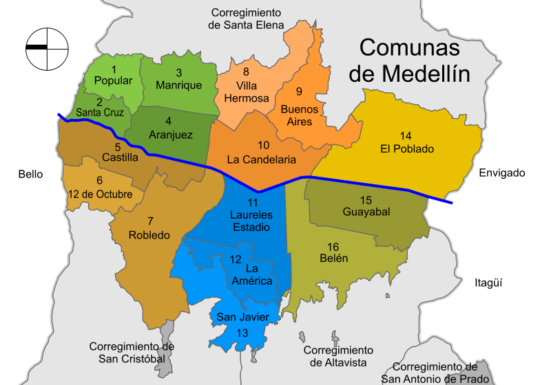 Medellín Ciudad De La Eterna Primavera Mapa De Medellín Colombia