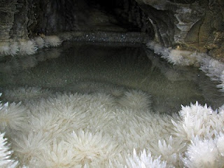 Crystals in a cave