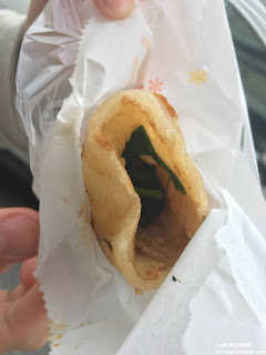 Yilan Food|Luo jia scallion pancake roll, packed full of sanxing green onion, you can definitely eat the unique green onion pancake roll