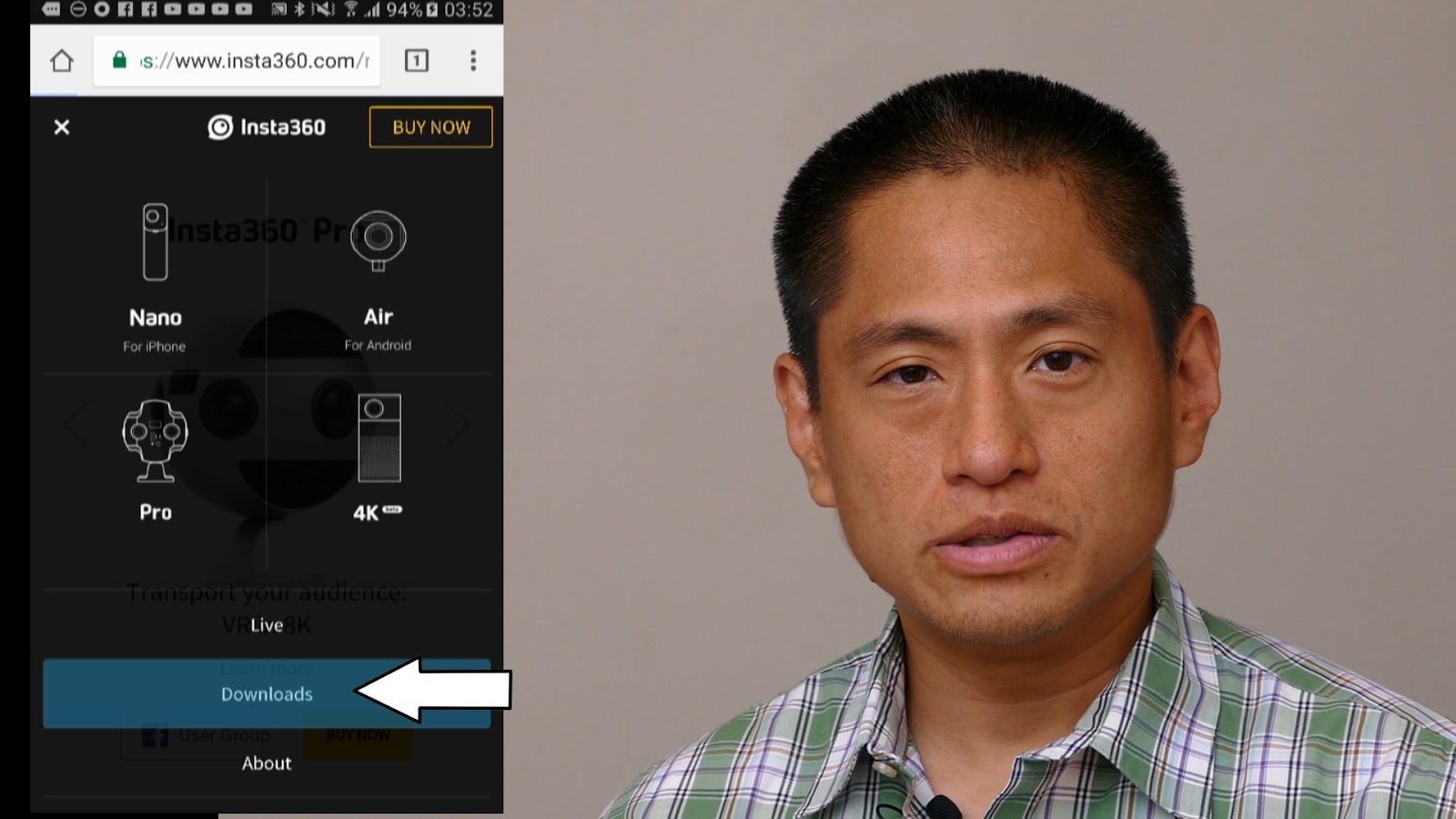 Insta360 Air realtime stabilization demo and firmware upgrade tutorial