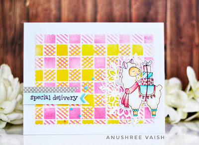 Special delivery by Anushree features Gingham and Llama Delivery by Newton's Nook Designs; #newtonsnook