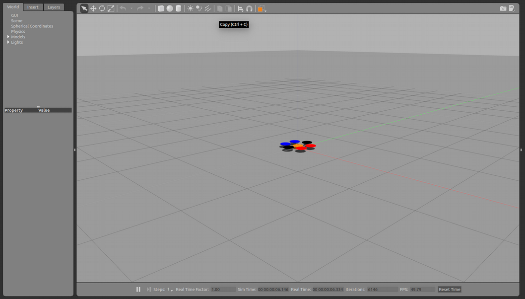 A small step Simulating a drone in Gazebo