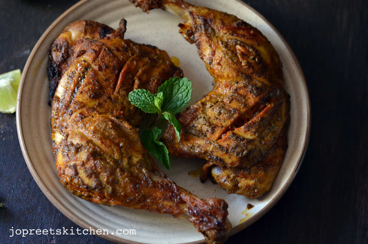 Tandoori Chicken (Indian Style Roasted Chicken) | Jopreetskitchen