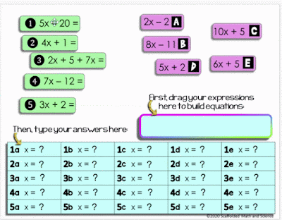 Solving Equations Mix-Match (digital version)