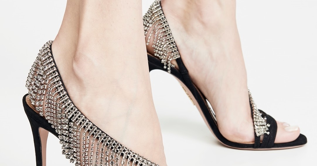 Shoe of the Day | Aquazzura Wild Fringe Crystal Sandals | SHOEOGRAPHY