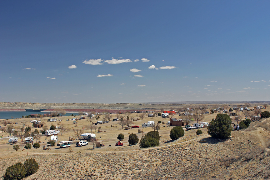 Airstream Camping Camping on the Desert Plateau at Lake Pueblo State Park