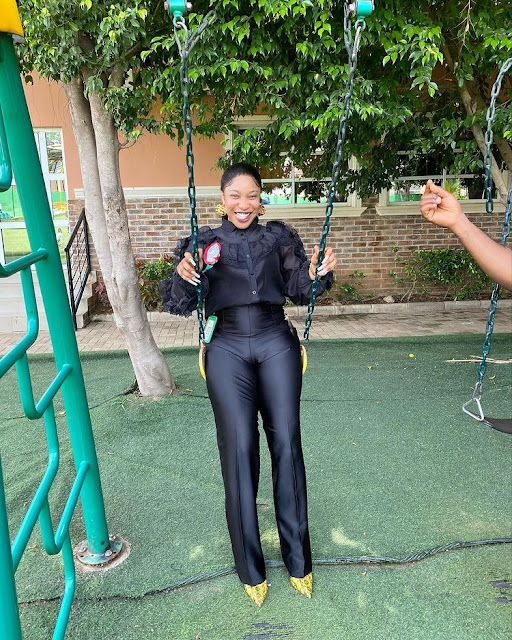 Is Momma De papa for me- Tonto dikeh visits her son's school for father's day (Photos)