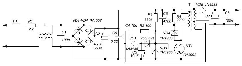 Схема 14 5. Импульсный блок питания схема spl7. Схема часов на ин 14. 1n4007 vd1-vd4. Импульсный блок питания на ne555.