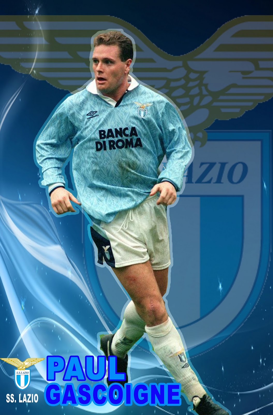 brata.corp: POSTER LAZIO ( PAUL " GAZZA" GASCOIGNE )