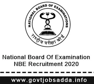 nbe recruitment 2020,national board of examination recruitment 2020