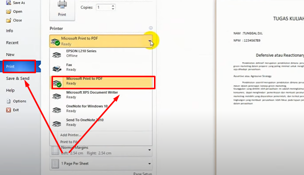 Print to pdf
