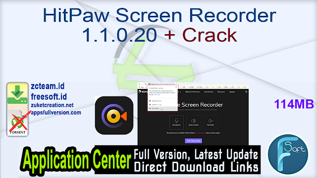 HitPaw Screen Recorder 1.1.0.20 + Crack_ ZcTeam.id