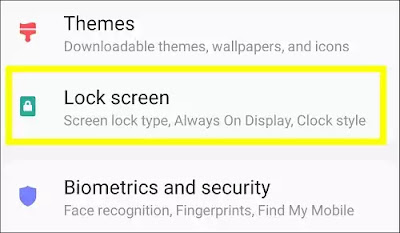 Samsung Lock Screen Settings In Samsung Galaxy Note 20 Ultra 5G
