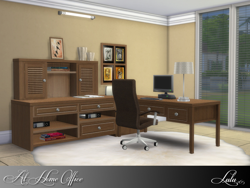 Sims 4 CC's The Best At Home Office by Lulu265